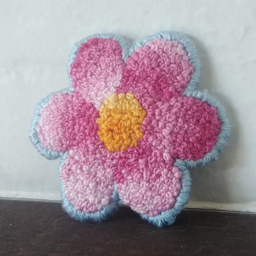 New never worn hair clip accessory 100% handmade by me pink flower - Picture 2 of 6